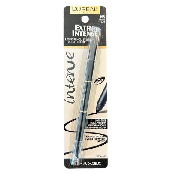 L'Oreal Liquid Pencil Eyeliner BLACK With Precision Smudger - BLACK (798) LOreal - Picture 9 of 11